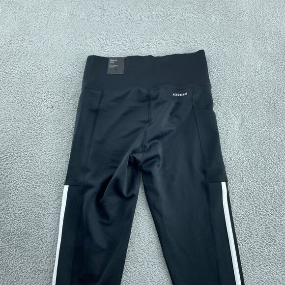 Adidas Womens S Black High-Rise 7/8 AEROREADY Leggings NWT 6003 - Picture 2 of 11